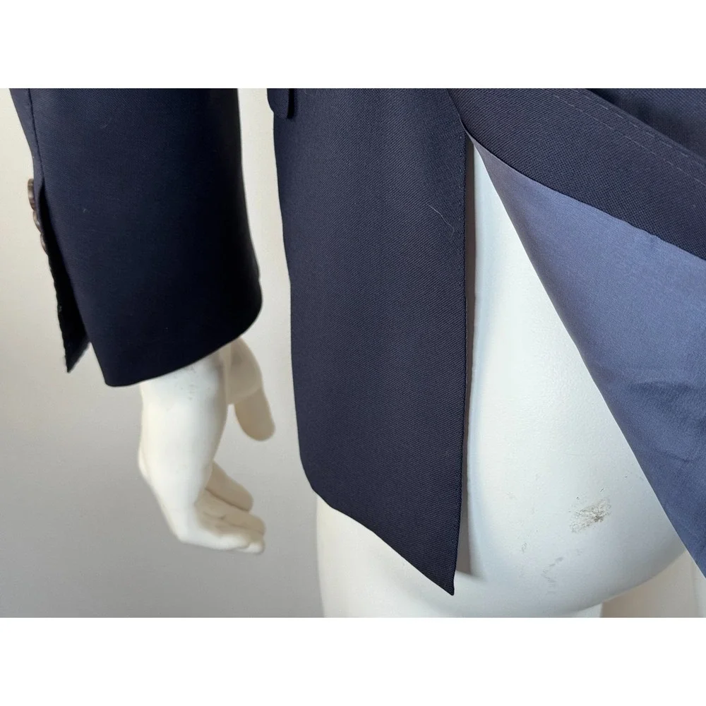 SuitSupply Vitale Barberis Canonico Wool‎ Jacket Mens 38 EUC Double-Vented Navy